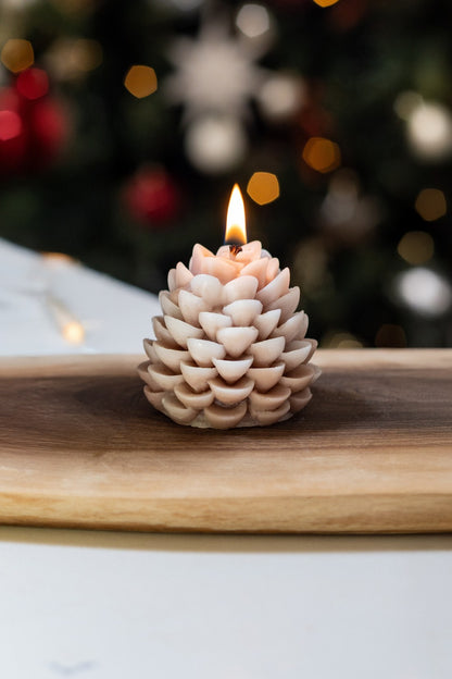 3-Piece Christmas Candle Gift Box – Pine Cone, Snow House & Chubby Reindeer