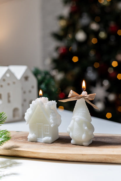 2-Piece Christmas Candle Gift Box – Snow House & Mrs. Gnome