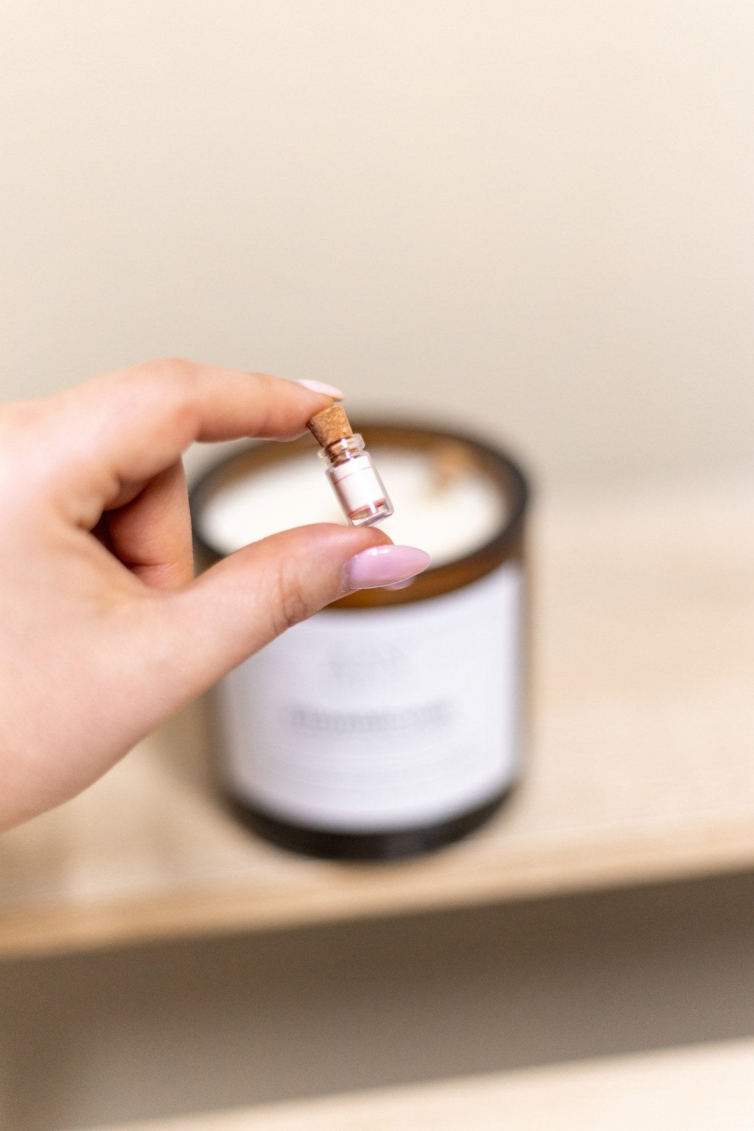 Classic Glass Candle with Hidden Message Bottle