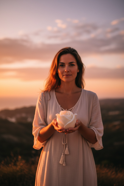Giant Rose Bud Candle
