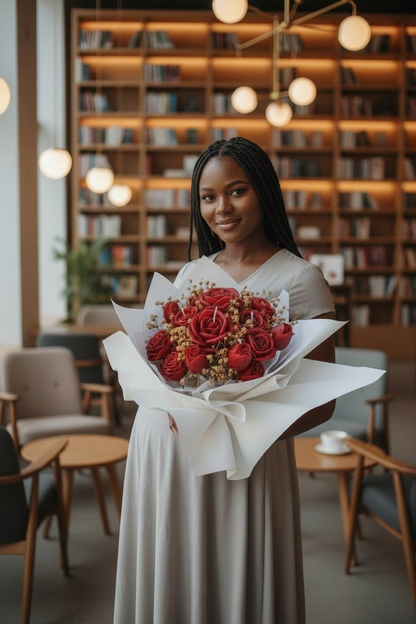 Red & Pink Candle Bouquet