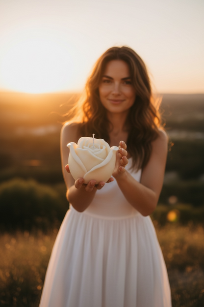 Giant Rose Bud Candle